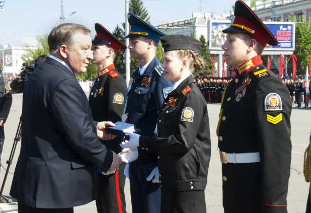 Парад Победы в Барнауле 9 мая 2016 года.