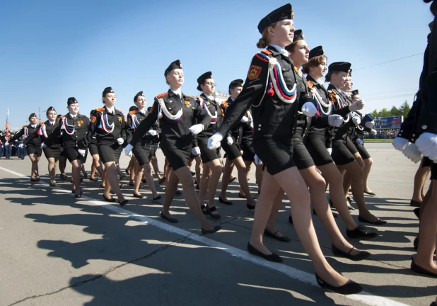 Парад Победы в Барнауле 9 мая 2016 года.