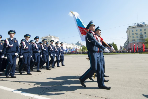 Парад Победы в Барнауле 9 мая 2016 года.