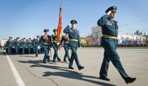 Парад Победы в Барнауле 9 мая 2016 года.