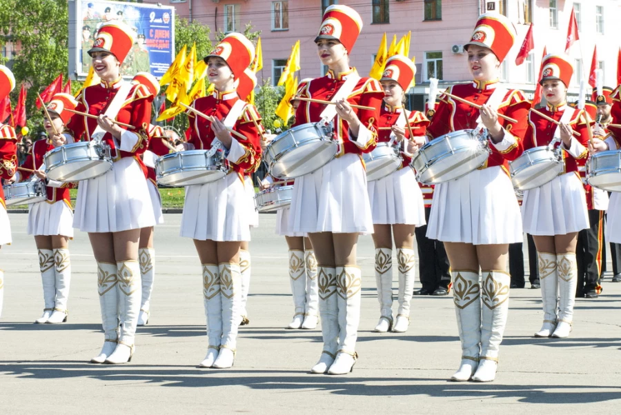 Парад Победы в Барнауле 9 мая 2016 года.