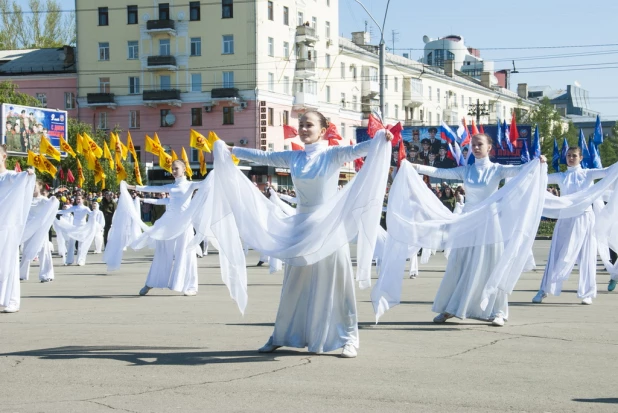 Парад Победы в Барнауле 9 мая 2016 года.