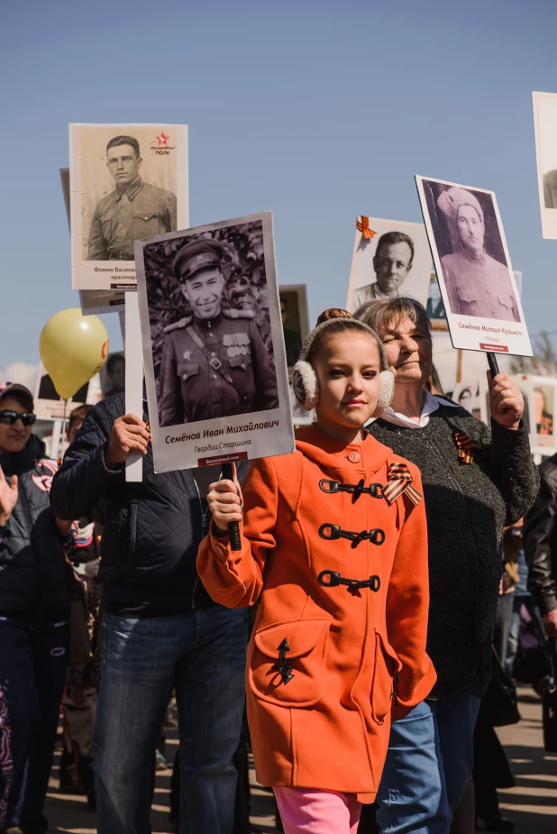 "Бессмертный полк" в Барнауле. 9 мая 2016 года.