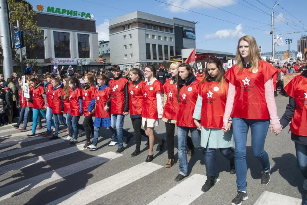 "Бессмертный полк" в Барнауле. 9 мая 2016 года.