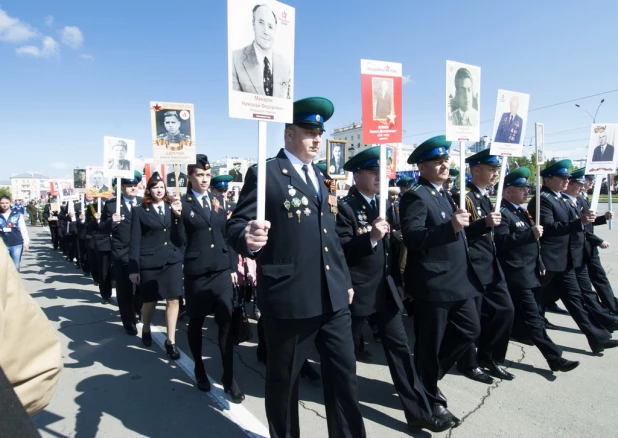 "Бессмертный полк" в Барнауле. 9 мая 2016 года.