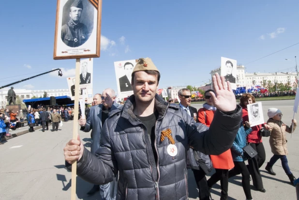 "Бессмертный полк" в Барнауле. 9 мая 2016 года.