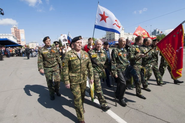 "Бессмертный полк" в Барнауле. 9 мая 2016 года.