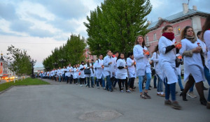 Акция студентов Алтайского медуниверситета. 9 мая 2016 года.