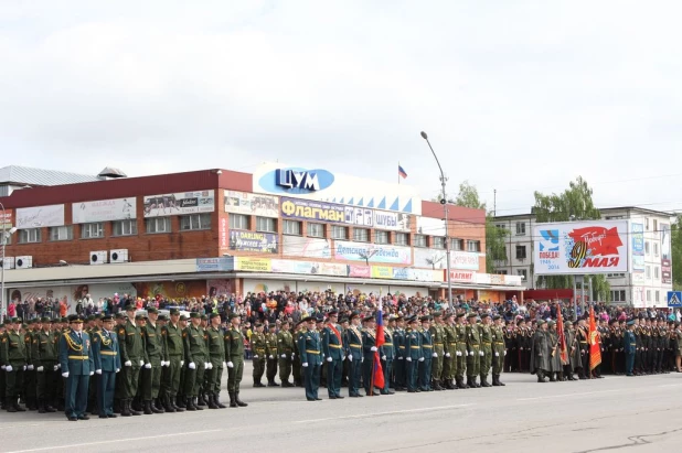 Празднование Дня Победы в Бийске.