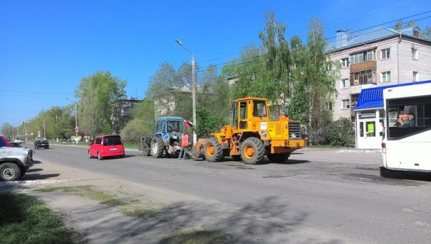 Ремонт дорог в Новосиликатном.