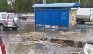 "Потоп" в Барнауле 16 мая 2016 года.