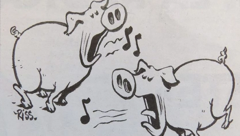 Фрагмент карикатуры Charlie Hebdo по поводу результатов "Евровидения-2016".