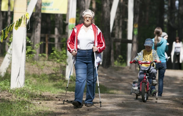 Больше тысячи человек посетили день ходьбы на барнаульской трассе здоровья.