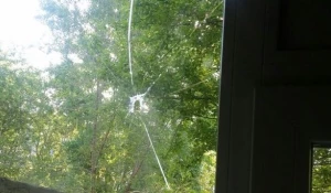 В Барнауле неизвестные разбили окно. 23 мая 2016 года.