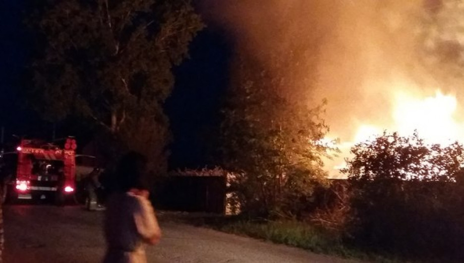Пожар в поселке Черницкий.