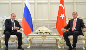 Президент Турции Тайип Эрдоган и Владимир Путин.