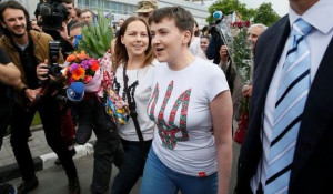 Надежда Савченко в Киеве.