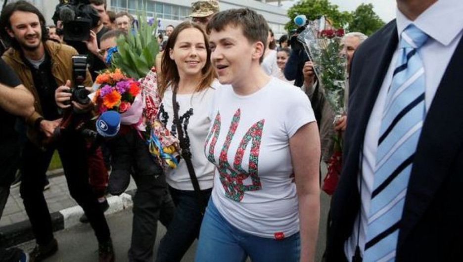 Надежда Савченко в Киеве.