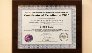 Сертификат. Выдан Международной лабораторией по контролю качества LQSi (США).