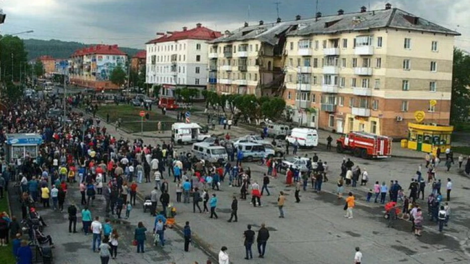 Обрушение подъезда в Междуреченске.