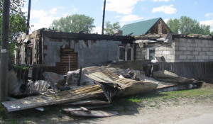 Последствия пожара в Новоалтайске.