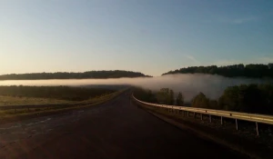 Утро на трассе.