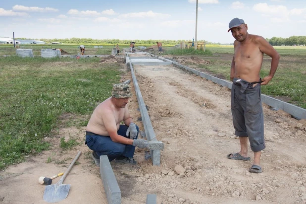 Строительство павильонов для Всероссийского дня поля.