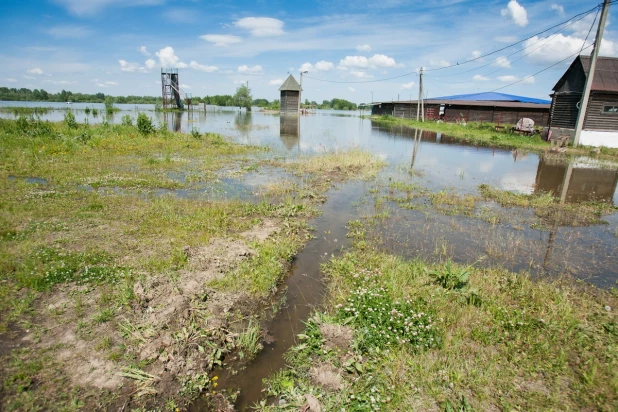 В Барнауле затопило пляж "Водный мир".