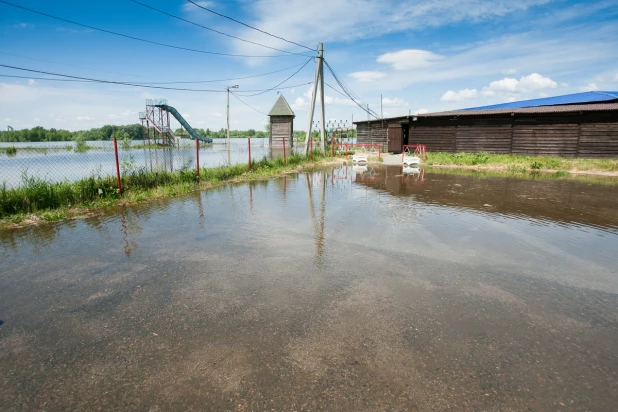 В Барнауле затопило пляж "Водный мир".