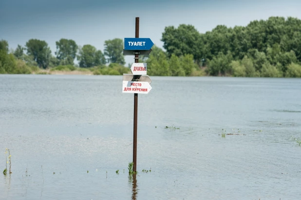 В Барнауле затопило пляж "Водный мир".