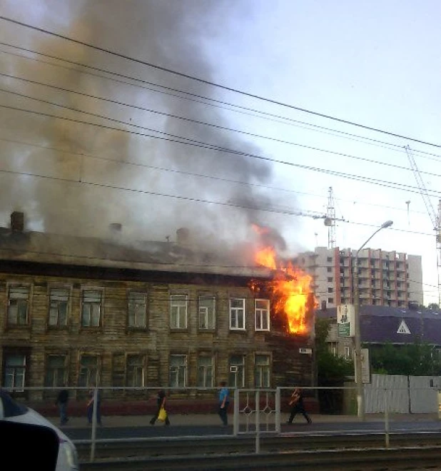 Пожар на Красноармейском проспекте.