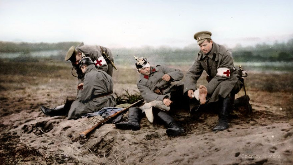 Первая мировая война. "Красный крест" и российские солдаты.