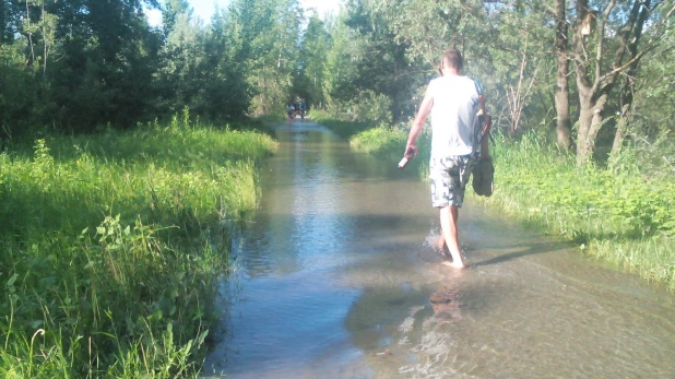 Паводок на городском пляже