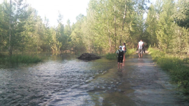 Паводок на городском пляже