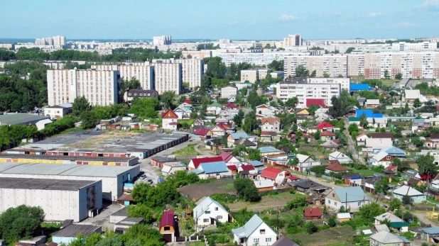 Строительство самого высокого дома в Барнауле.