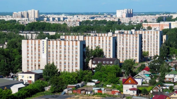 Строительство самого высокого дома в Барнауле.