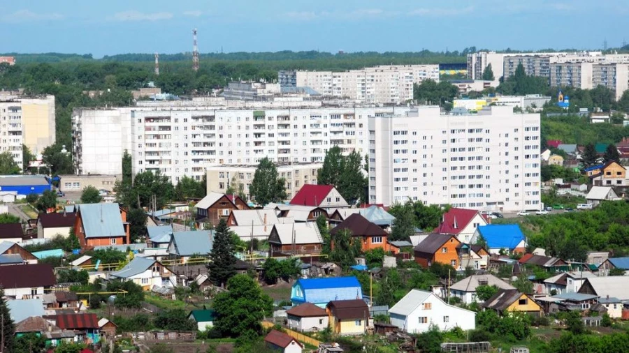 Строительство самого высокого дома в Барнауле.