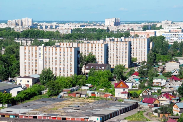 Строительство самого высокого дома в Барнауле.