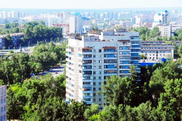 Строительство самого высокого дома в Барнауле.