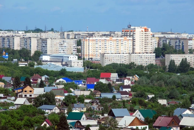 Строительство самого высокого дома в Барнауле.