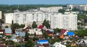 Строительство самого высокого дома в Барнауле.
