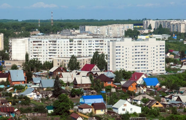 Строительство самого высокого дома в Барнауле.