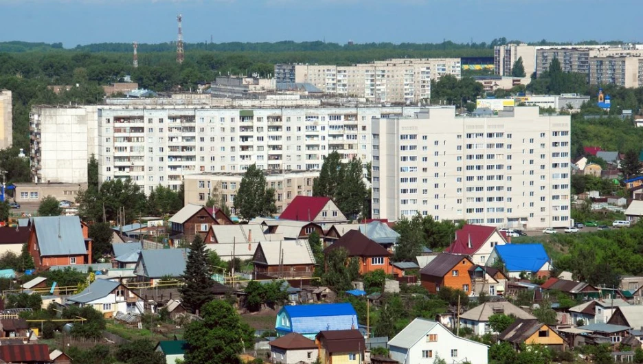 Строительство самого высокого дома в Барнауле.
