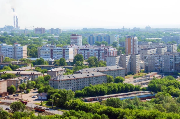 Строительство самого высокого дома в Барнауле.