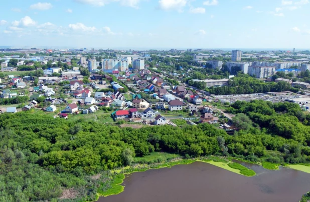 Строительство самого высокого дома в Барнауле.