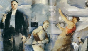 Картина "Монтаж цеха" Петра Вильямса.