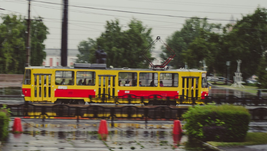 Трамвай в Барнауле.