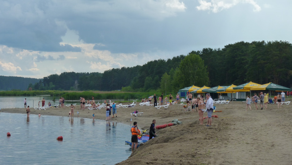 Пляж на Павловском водохранилище