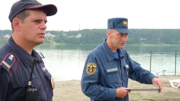 Пляж на Павловском водохранилище