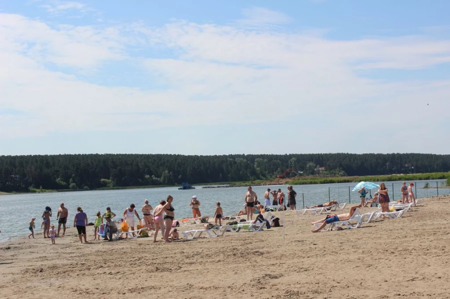 Новый пляж на Павловском водохранилище.